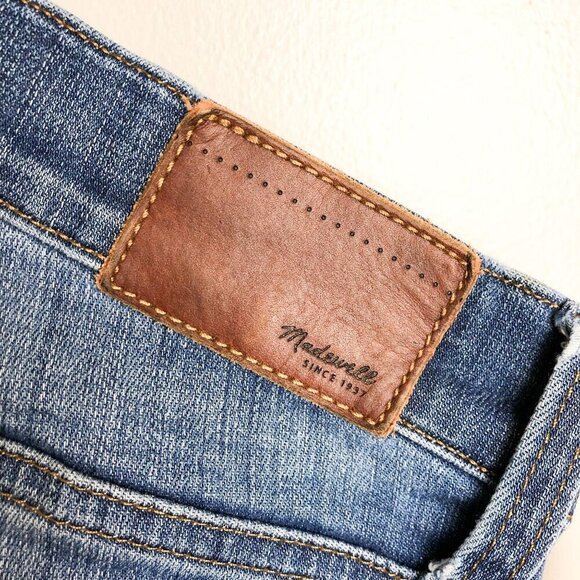 Madewell High Riser Skinny Jeans Medium Wash Womens 25 Whiskering - Picture 12 of 16